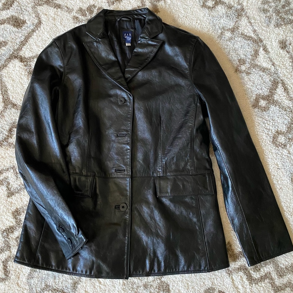 Gap 100% Leather Jacket Women’s Vintage Size Medium